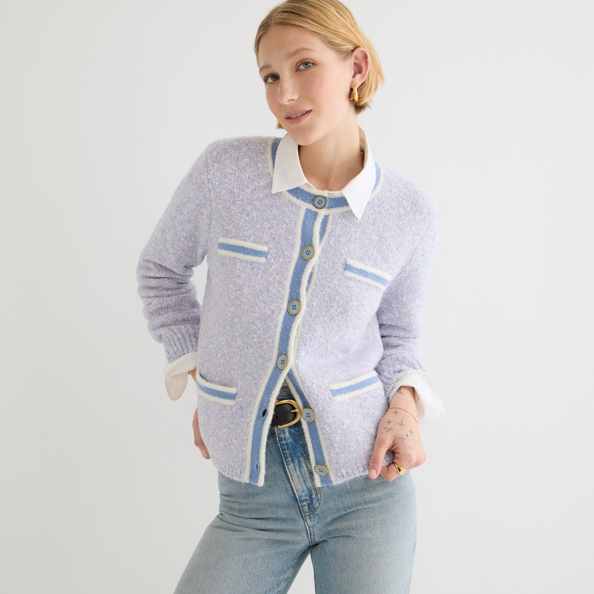Marled sweater lady jacket