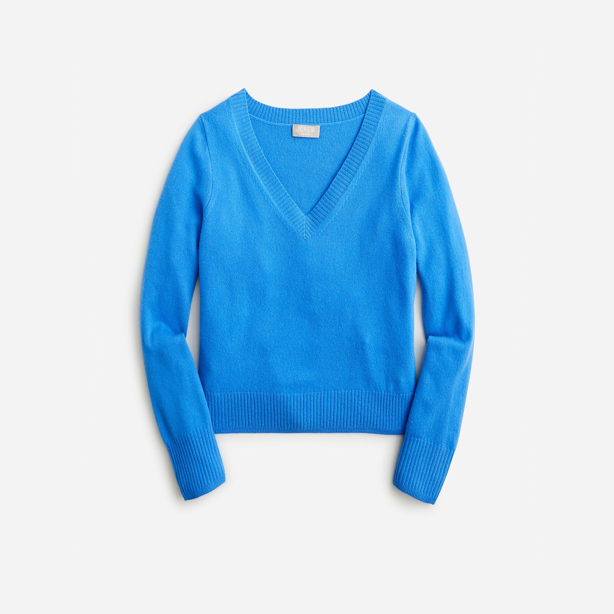 Cashmere cropped V-neck sweater