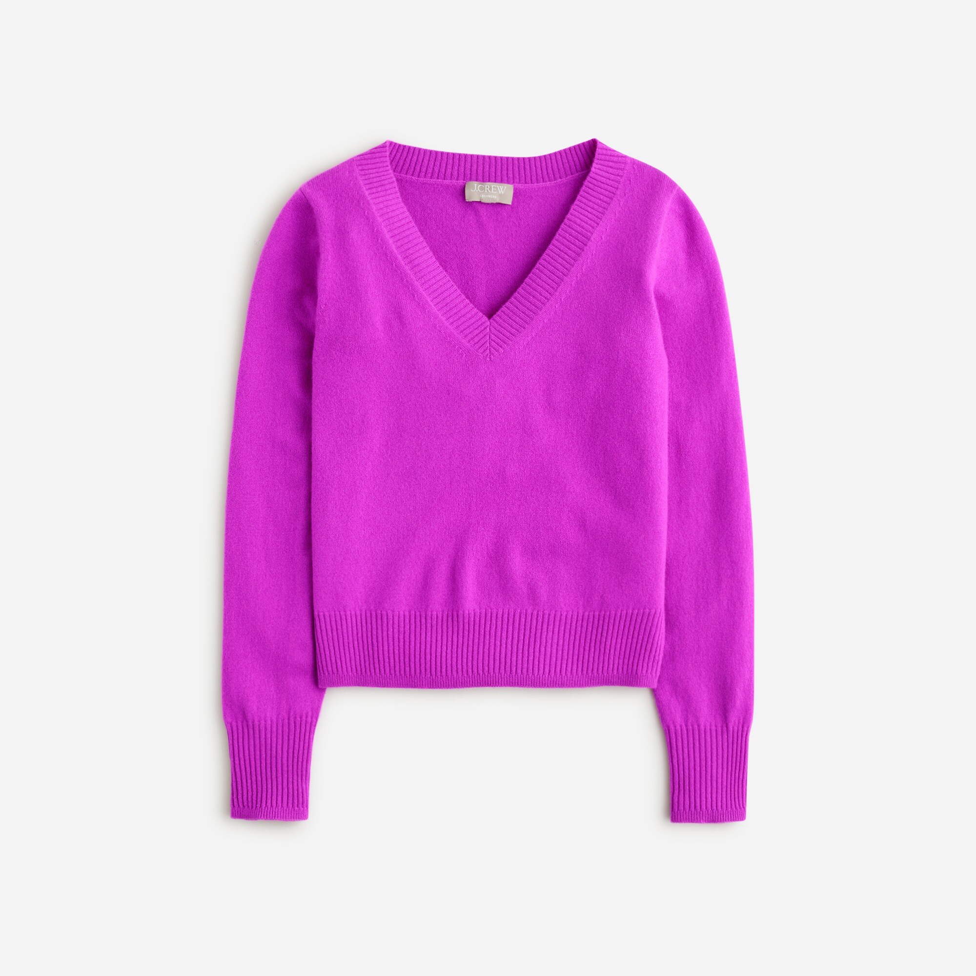 womens Cashmere shrunken V-neck sweater