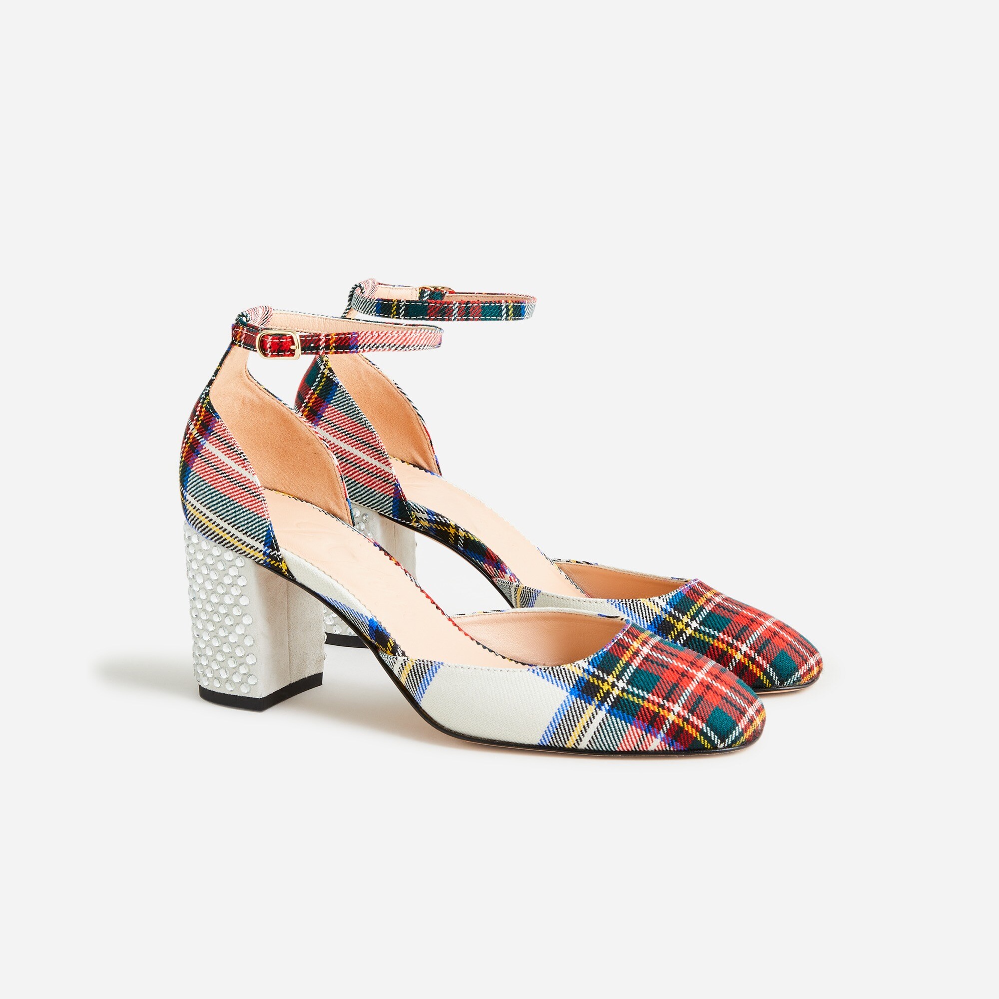 Maisie studded heels in Stewart tartan