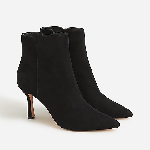 womens Pointed-toe ankle boots in suede