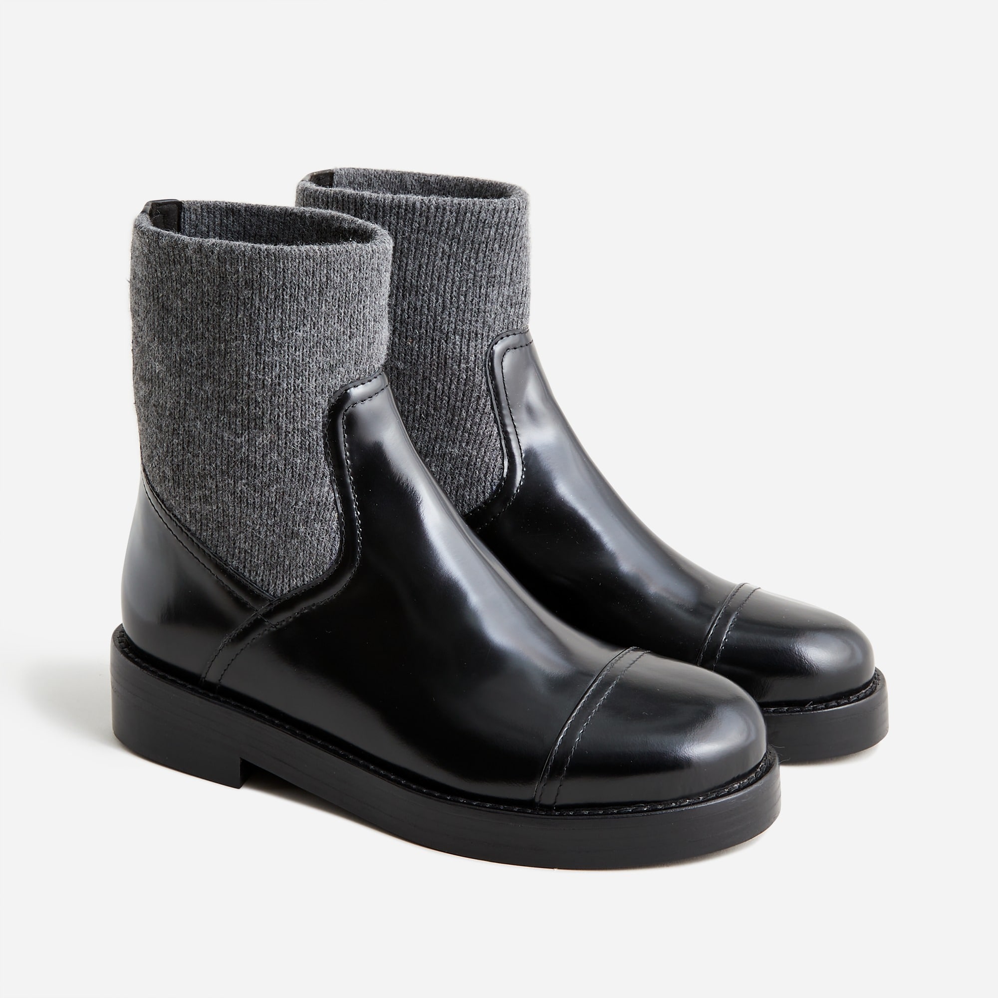 J.Crew Rib cuff Boots In Italian Leather For Women