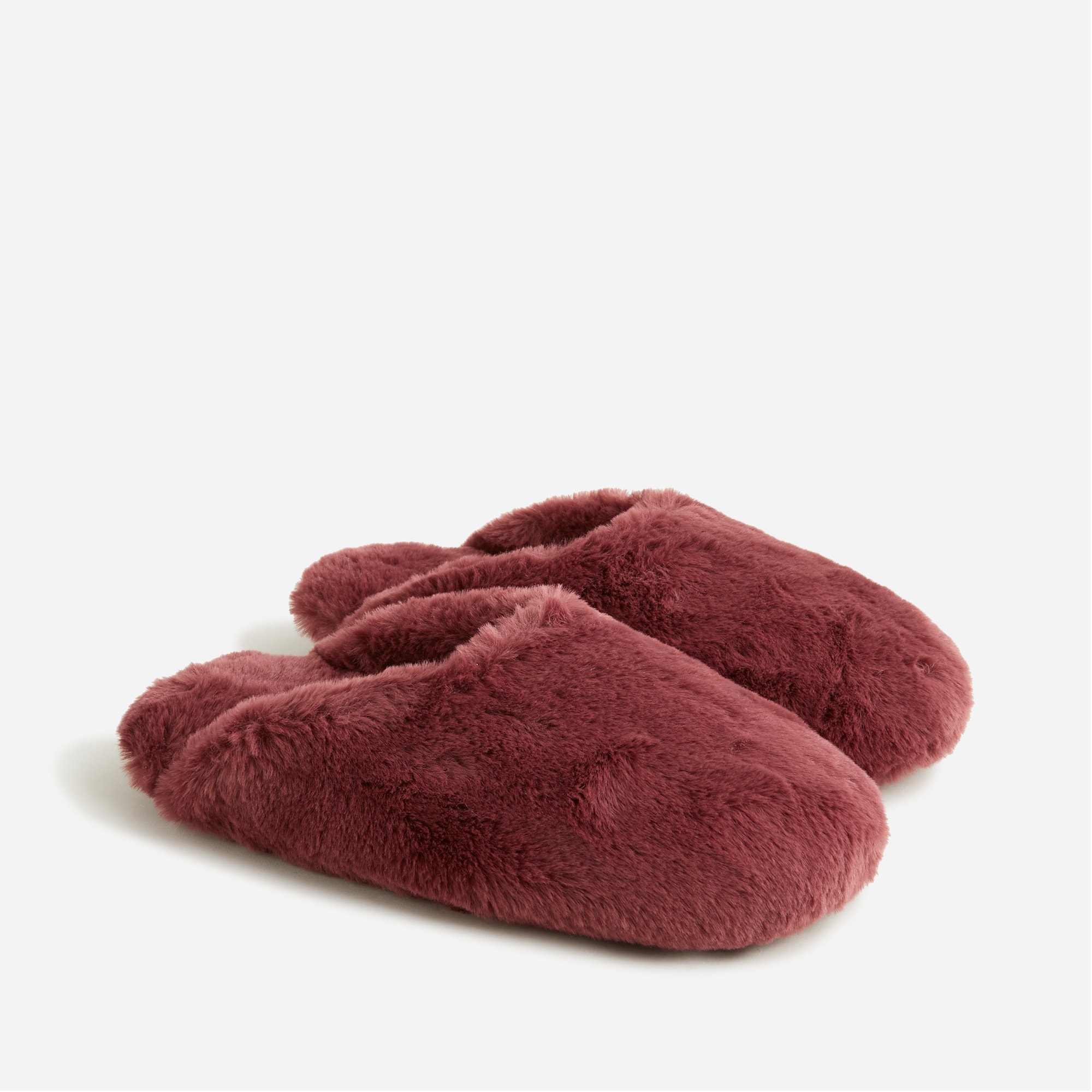 J crew faux fur slippers 2025