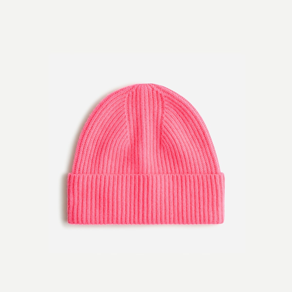 J.Crew ribbed cashmere beanie folded neutral knit