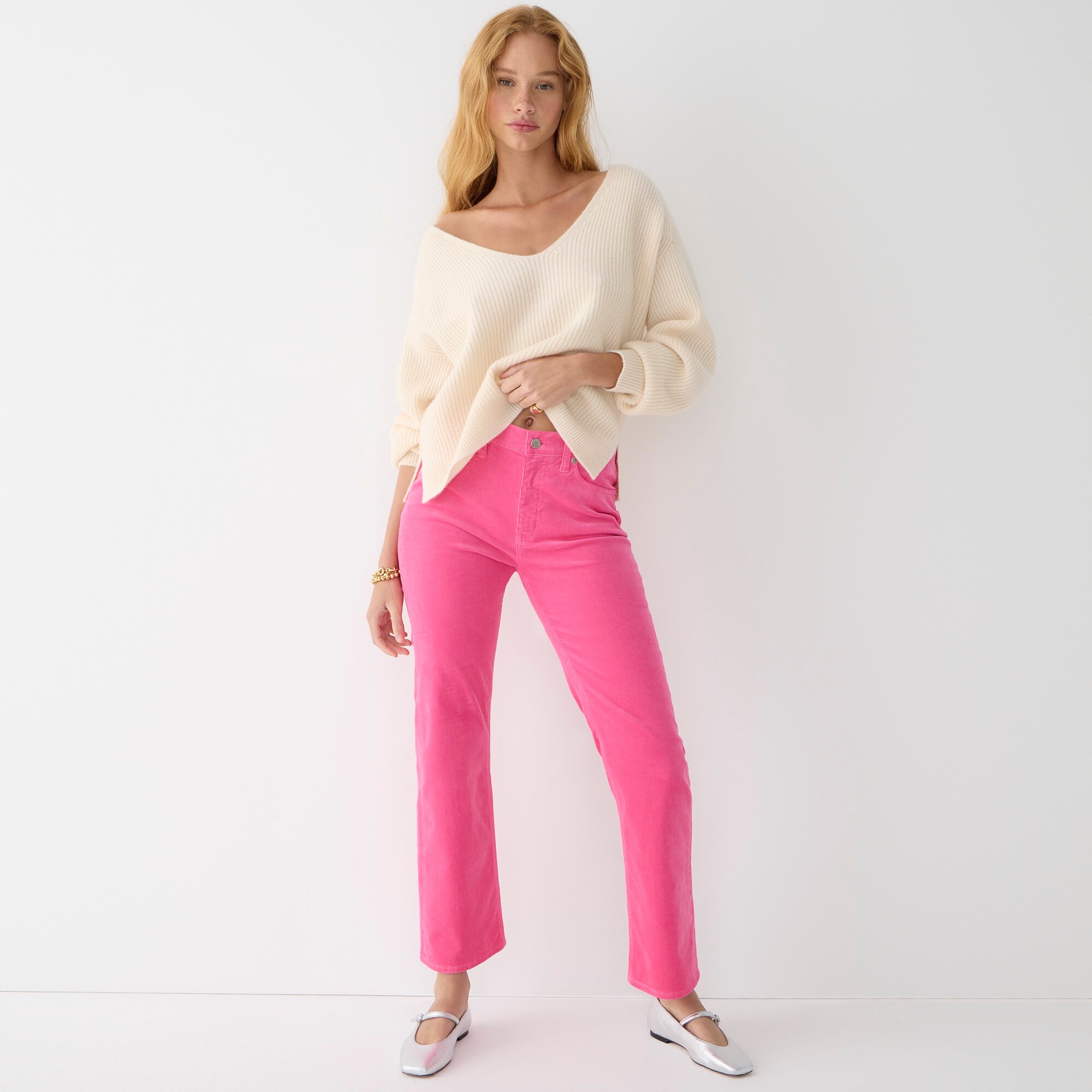 J.Crew High-rise slim demi-boot pant in corduroy