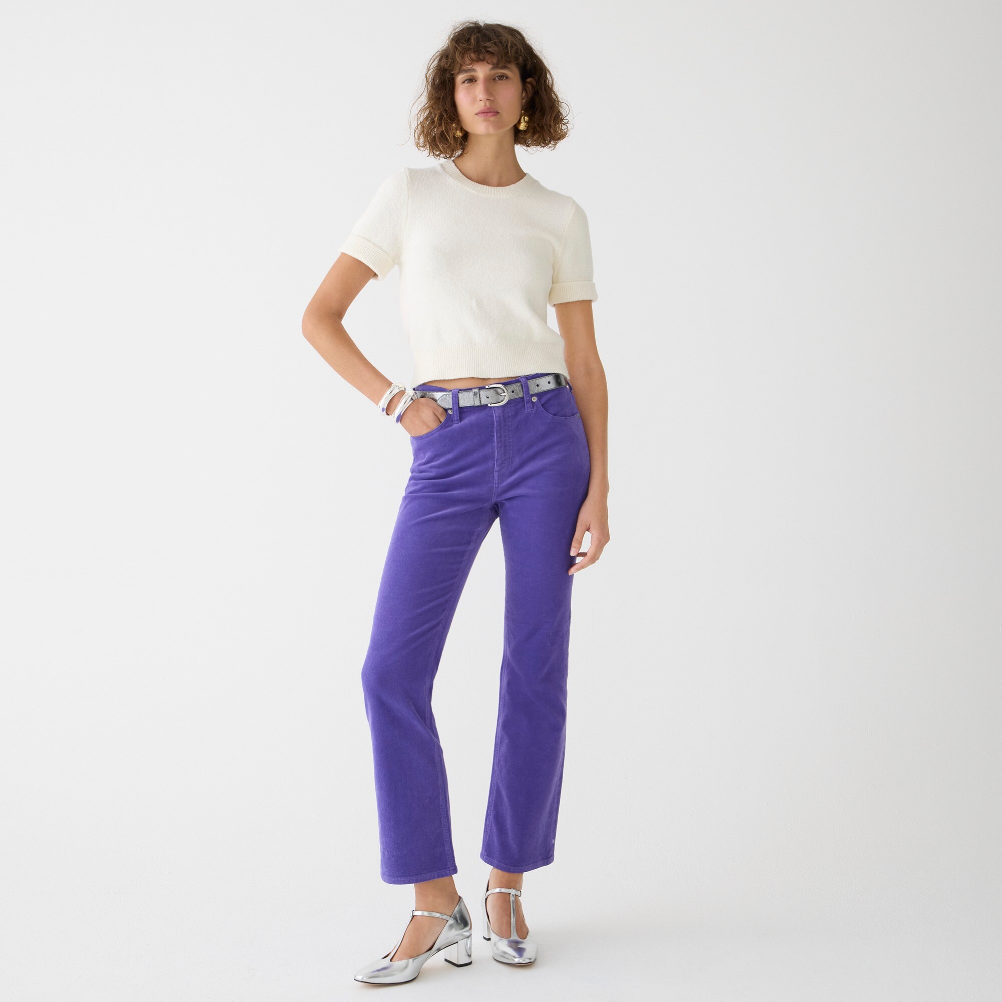 j.crew: high-rise slim demi-boot pant in corduroy for women