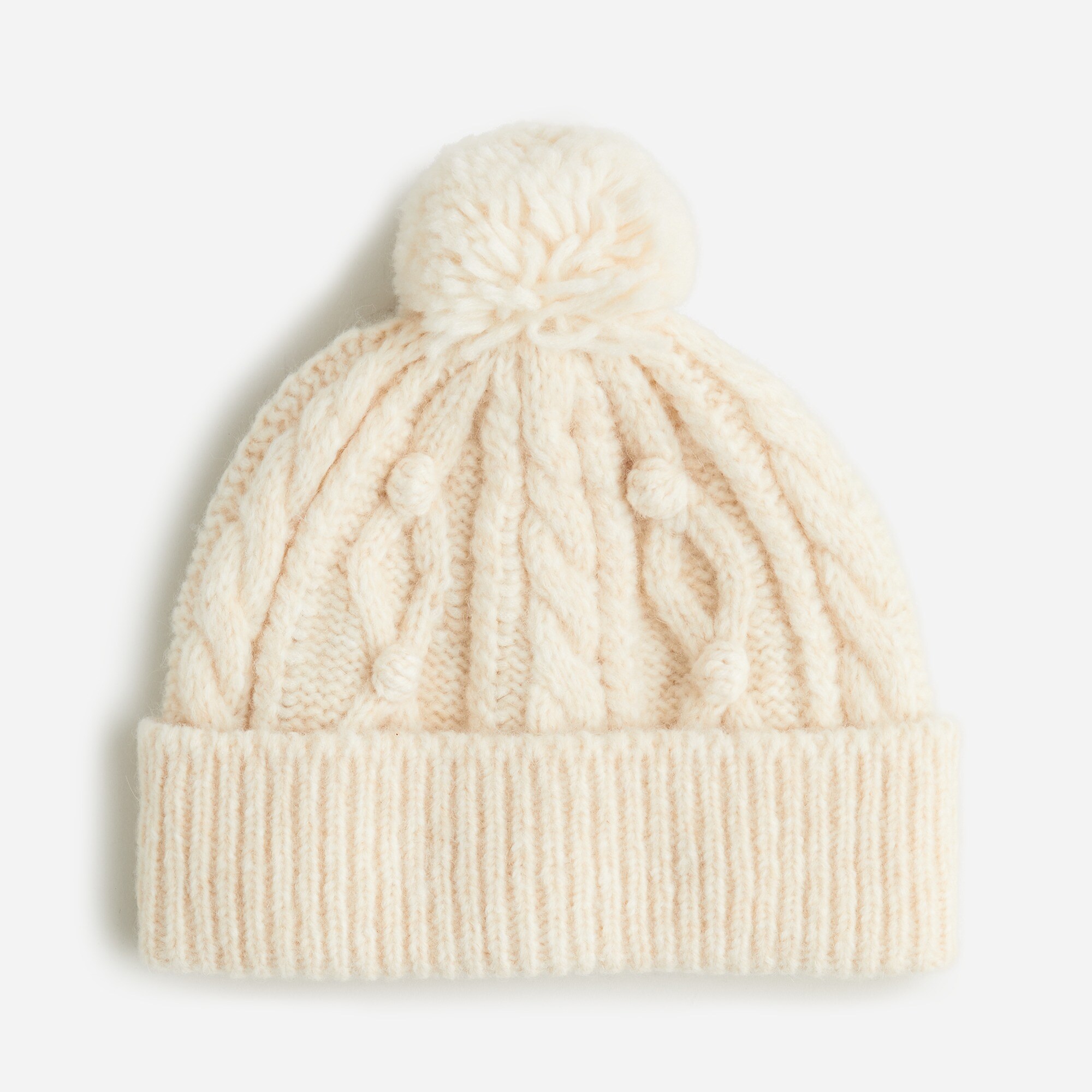 Chunky Cable-knit Pom-pom Beanie For Women | J.Crew display picture 1