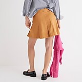 Pleated chino mini skirt