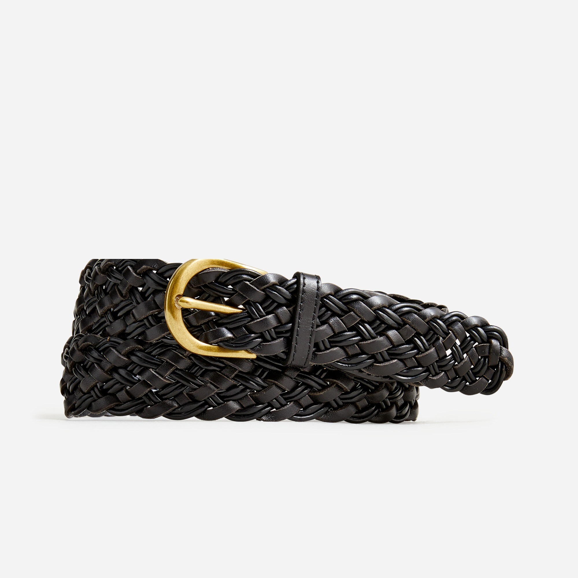 Mixed braided leather belt