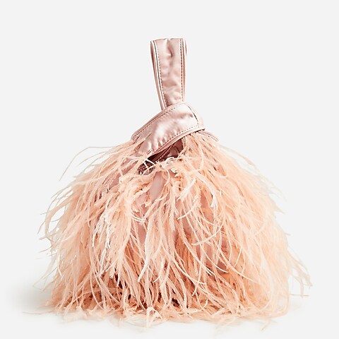 womens Santorini bag with feathers