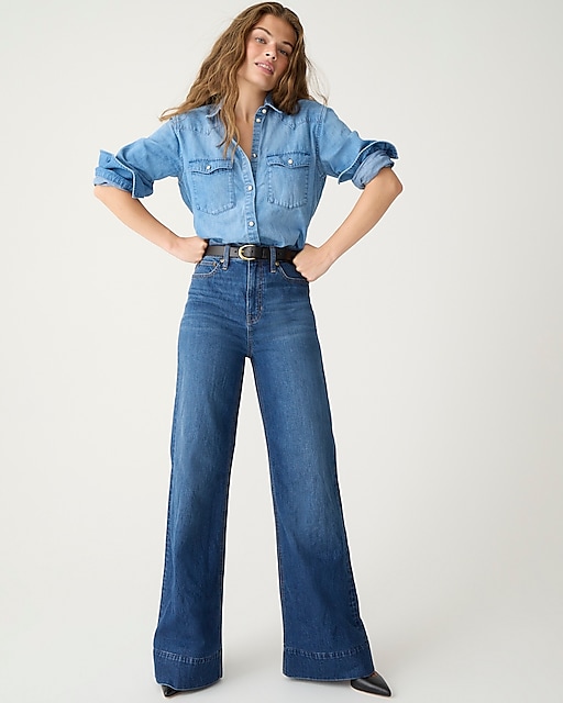 womens Tall denim trouser in Wesly wash