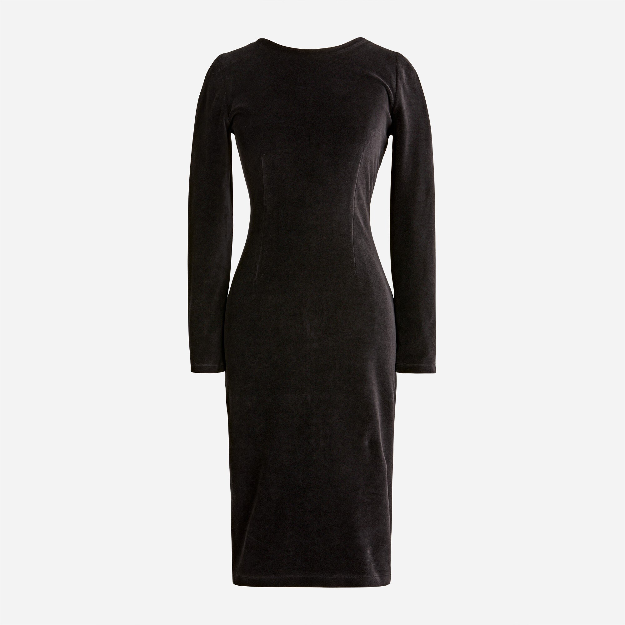 Scoopback Sheath Dress In Italian Velvet For Women | J.Crew