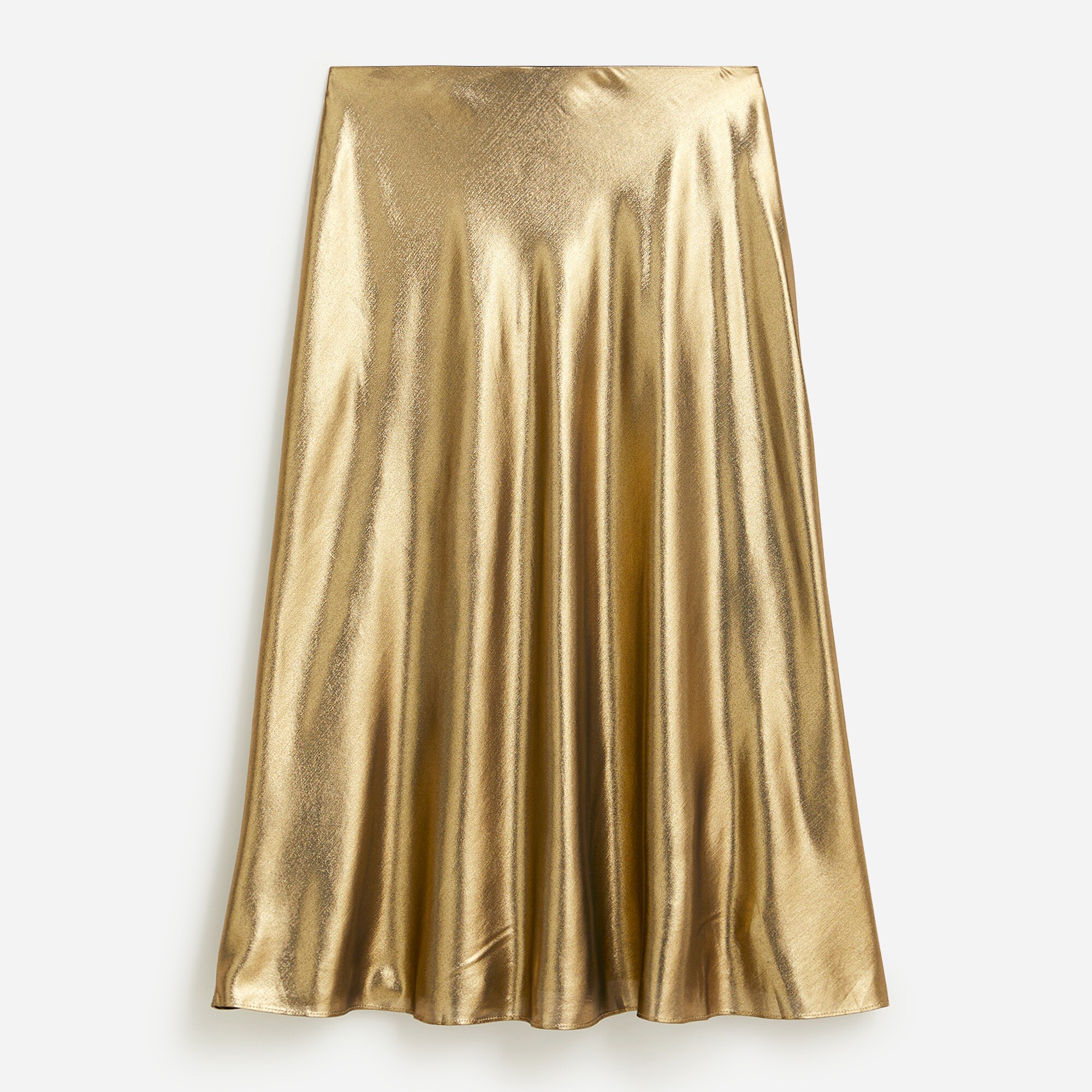 Gwyneth slip skirt in gold lamé