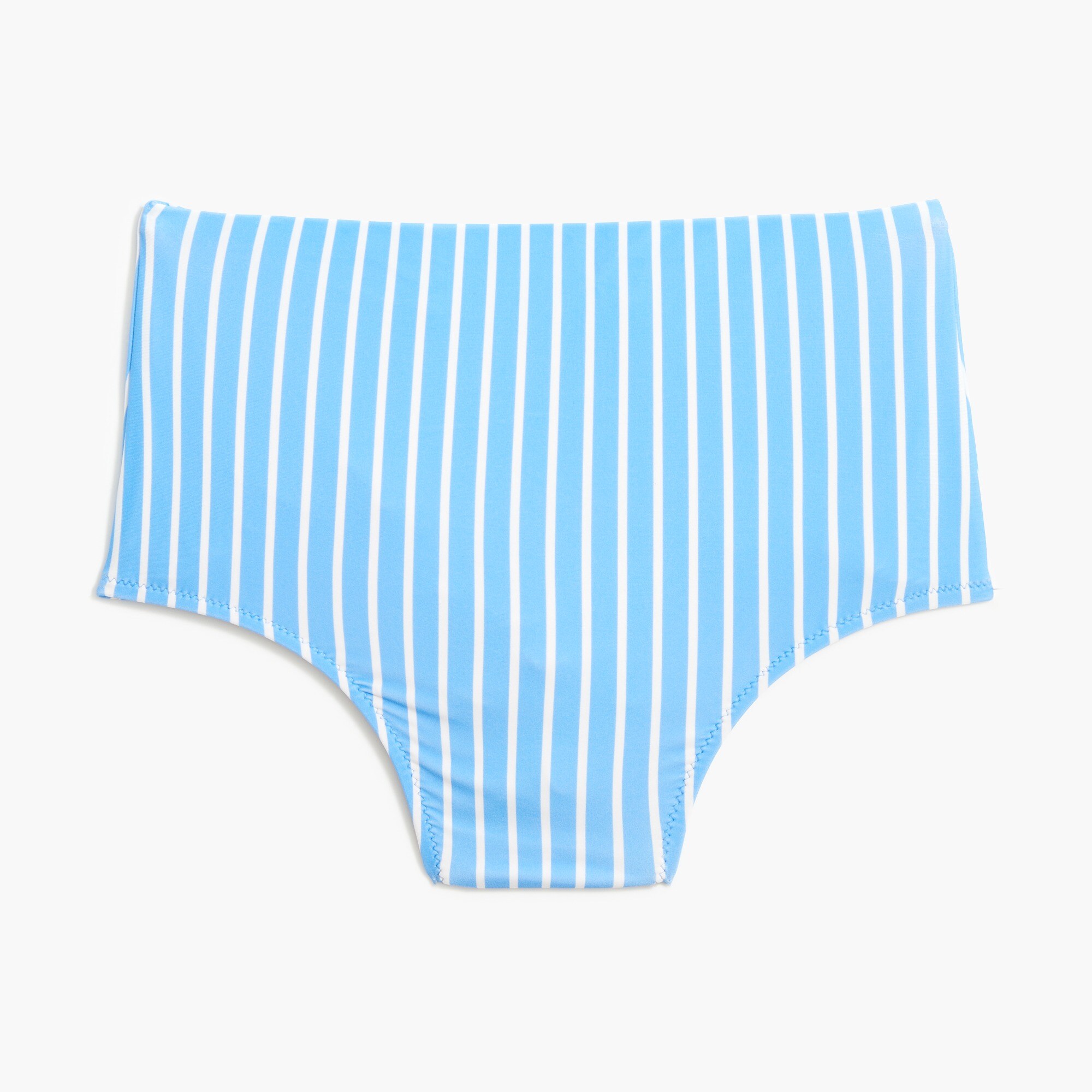 Striped high-waisted bikini bottom