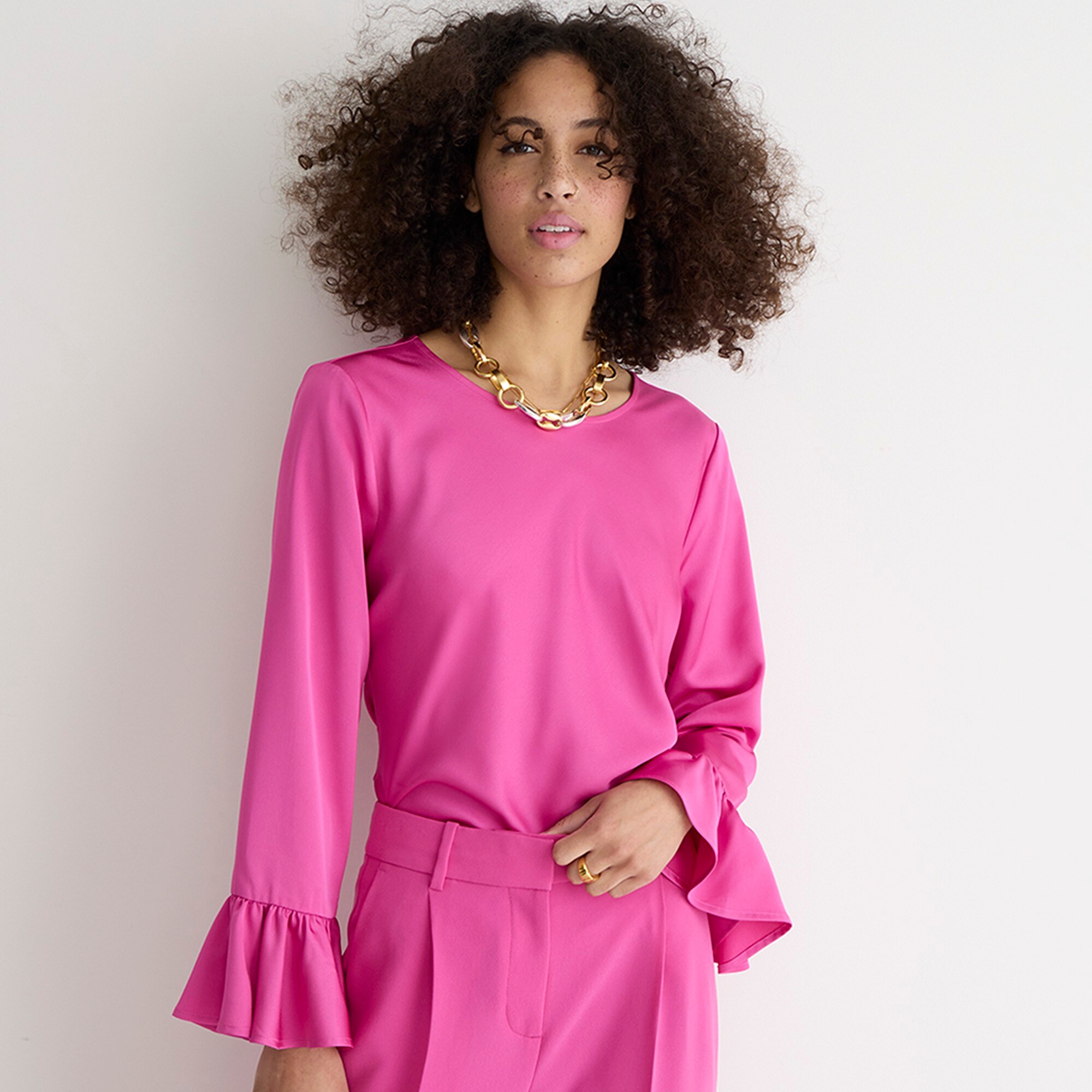 j.crew: winter garden top for women, right side, view zoomed