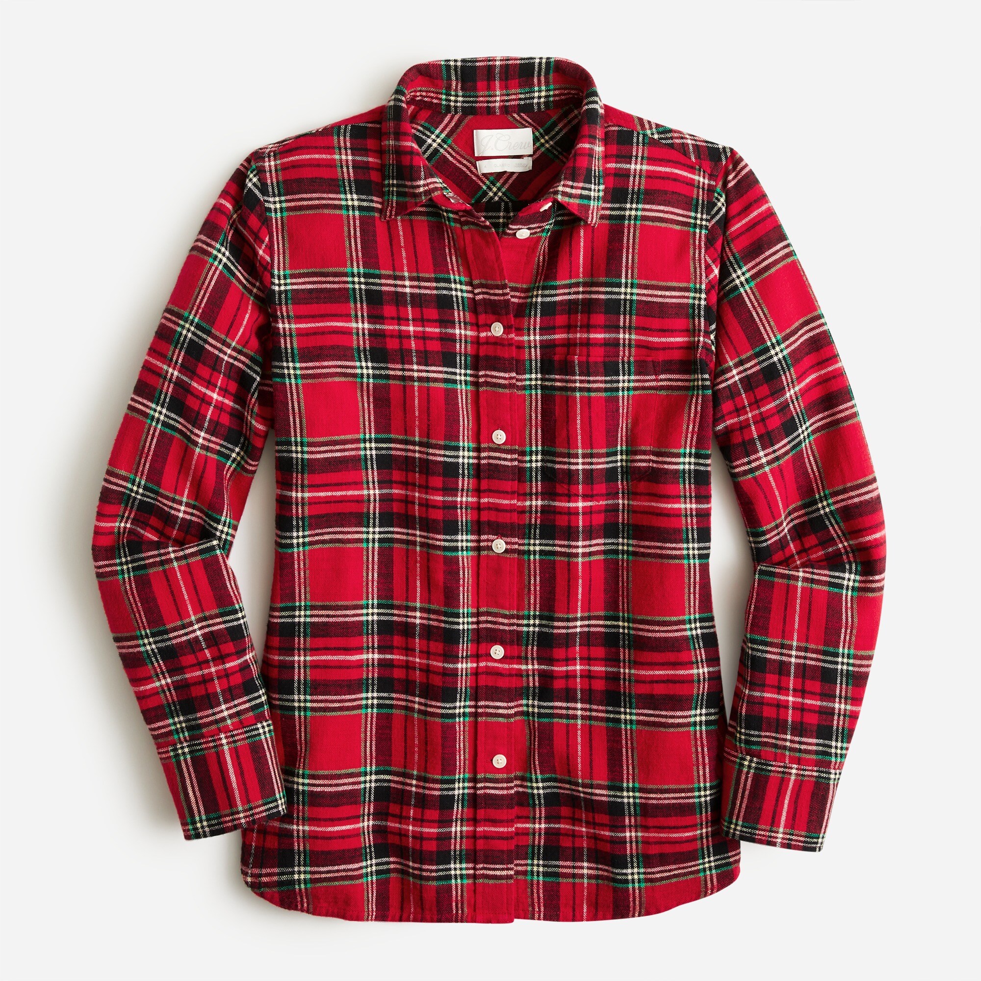 Classic-fit flannel shirt in Good Tidings plaid