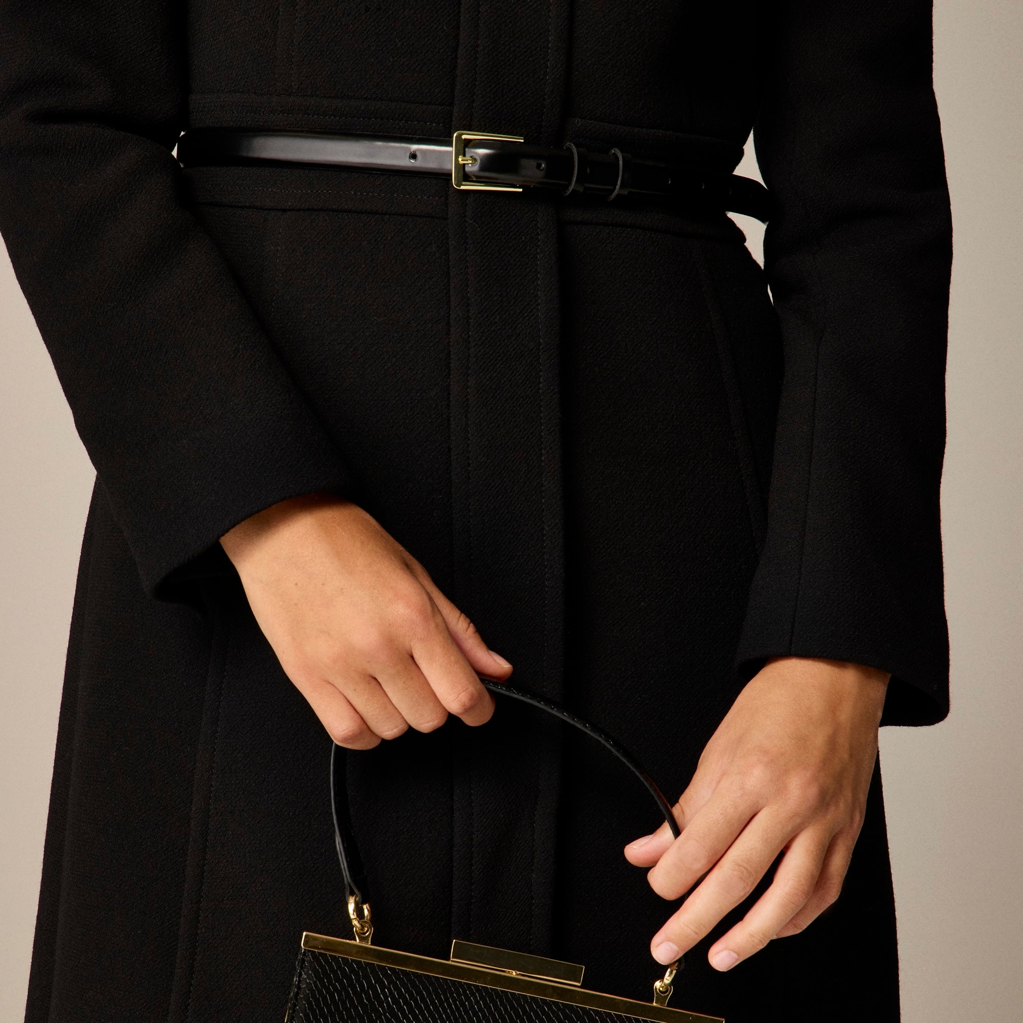 New lady day topcoat in Italian double-cloth wool