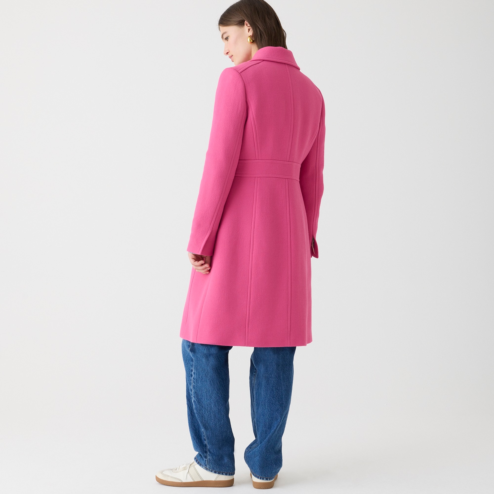 J crew pink wool coat sales