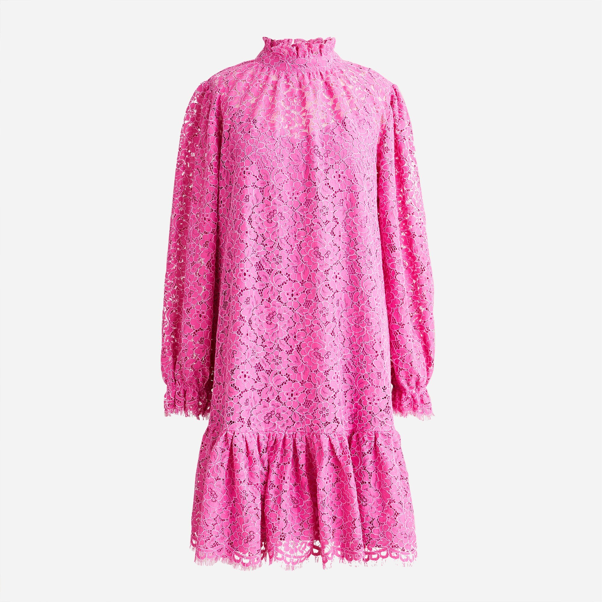 Ruffleneck lace dress