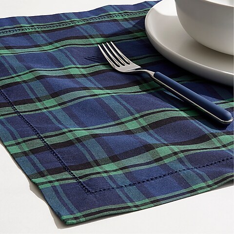 homes Limited-edition set-of-four placemats in Black Watch tartan