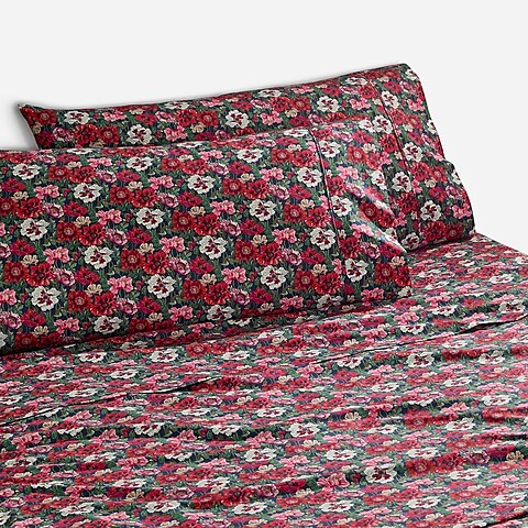  Limited-edition queen sheet set in Liberty&reg; Poppy Amelie fabric