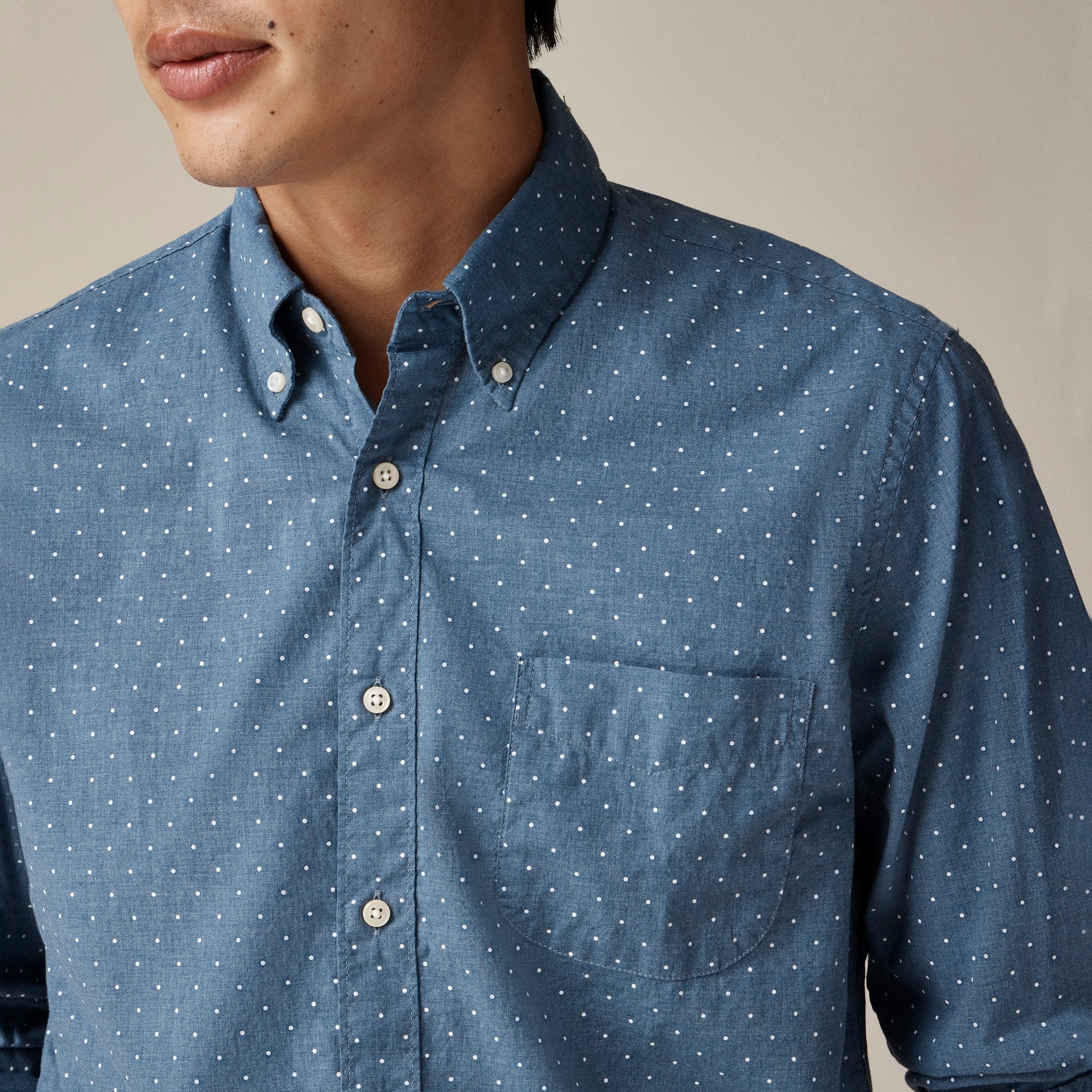 山*男様 25aw everyone luxury cotton back lo Secret Wash Cotton Poplin Shirt For Men | J.Crew