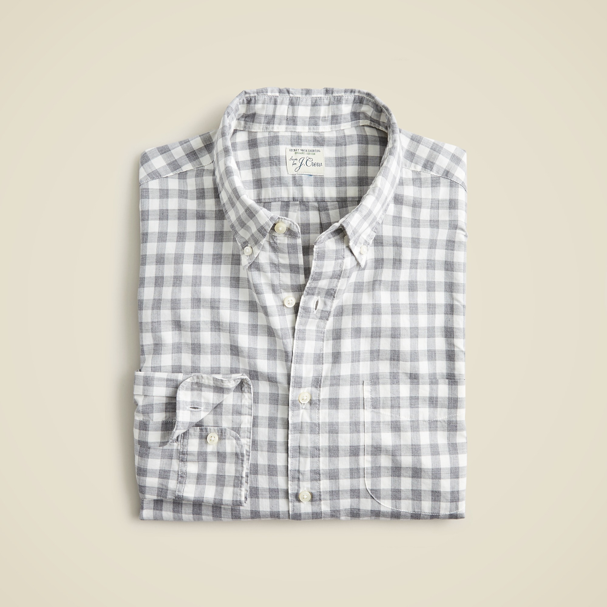 mens Slim Secret Wash cotton poplin shirt