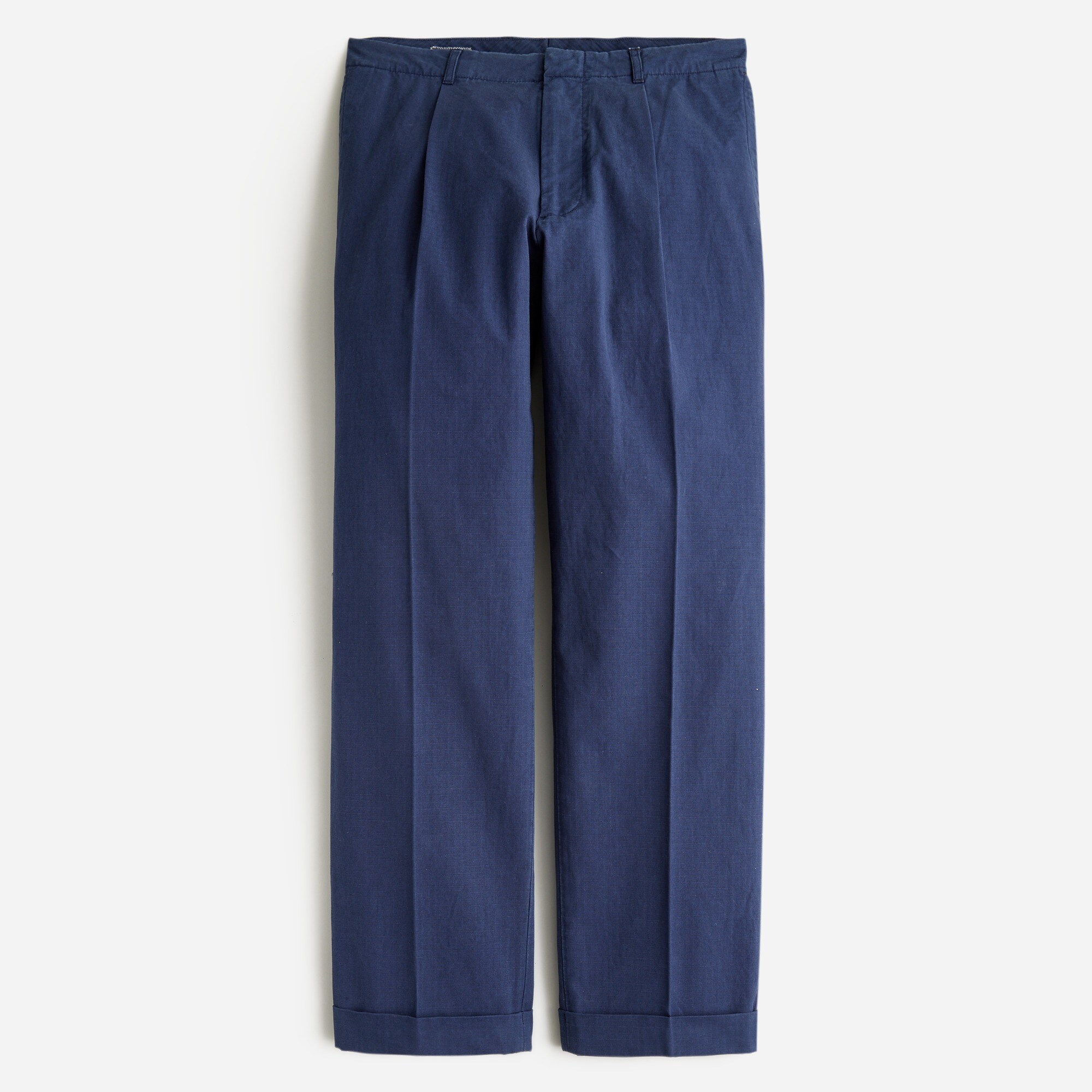 Pleated Suit Pant In Ripstop Cotton For Men | J.Crew