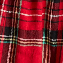 Ruffleneck cotton-blend flannel popover in Good Tidings plaid DEEP RUBY j.crew: ruffleneck cotton-blend flannel popover in good tidings plaid for women
