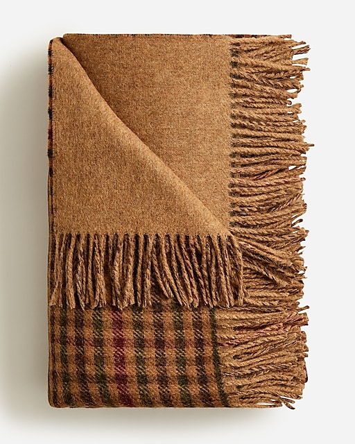 womens Abraham Moon &amp; Sons for J.Crew double-faced throw blanket in English wool