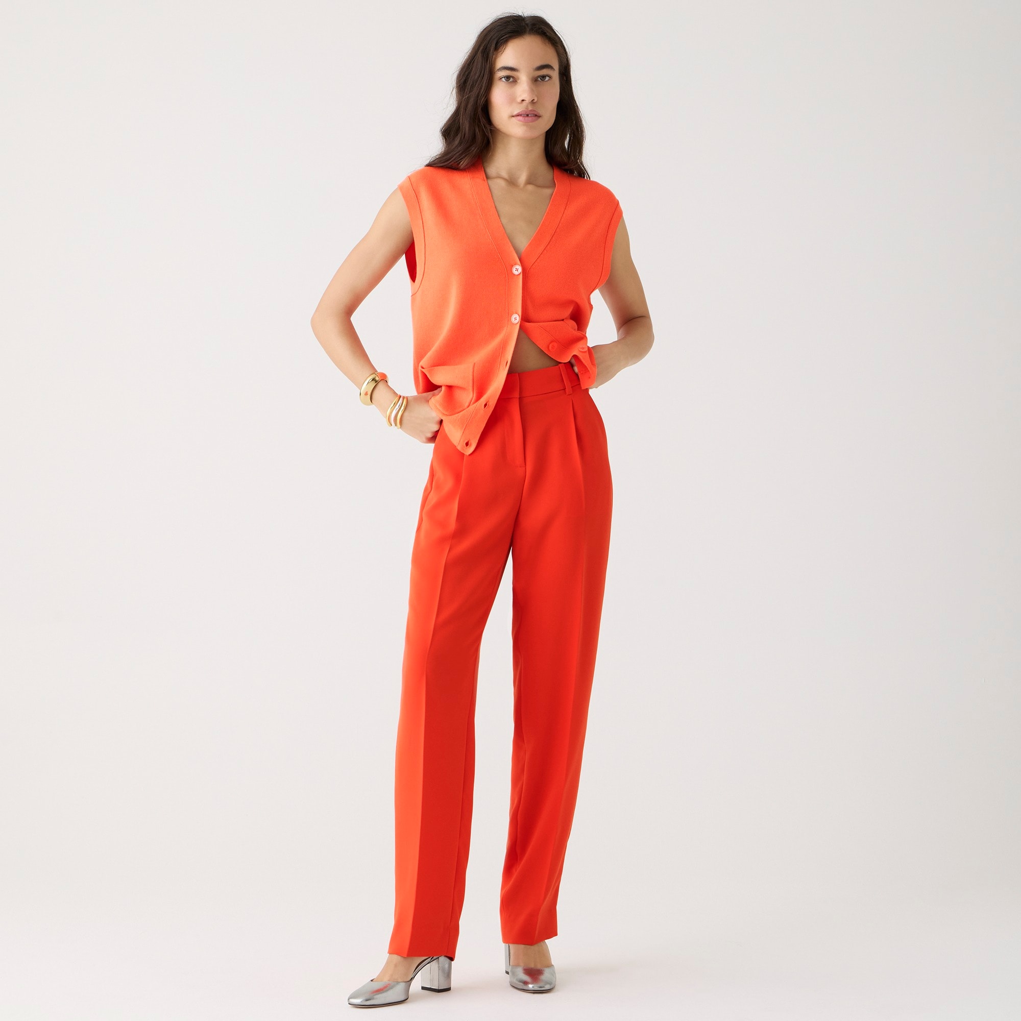  Tall relaxed drapey crepe trouser