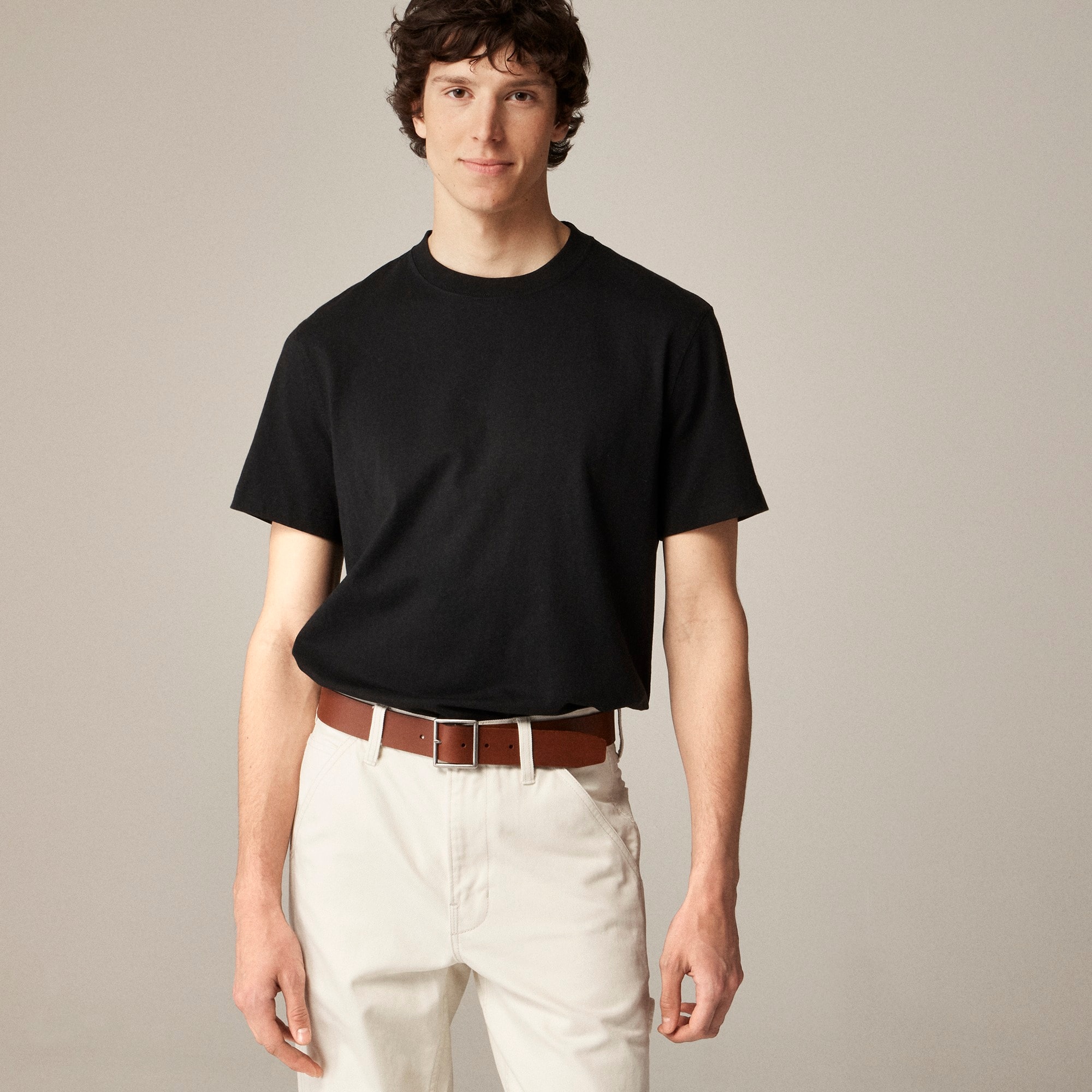 j.crew: relaxed premium-weight cotton no-pocket t-shirt for men