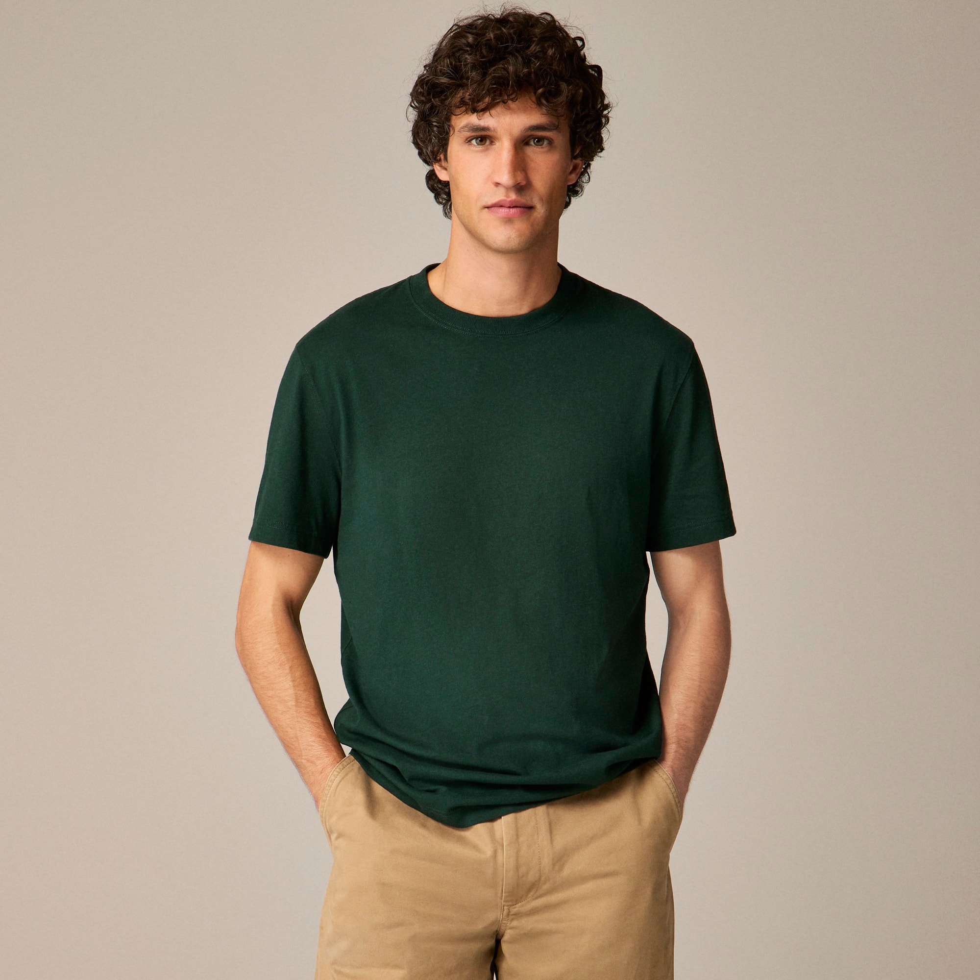 mens Relaxed premium-weight cotton T-shirt