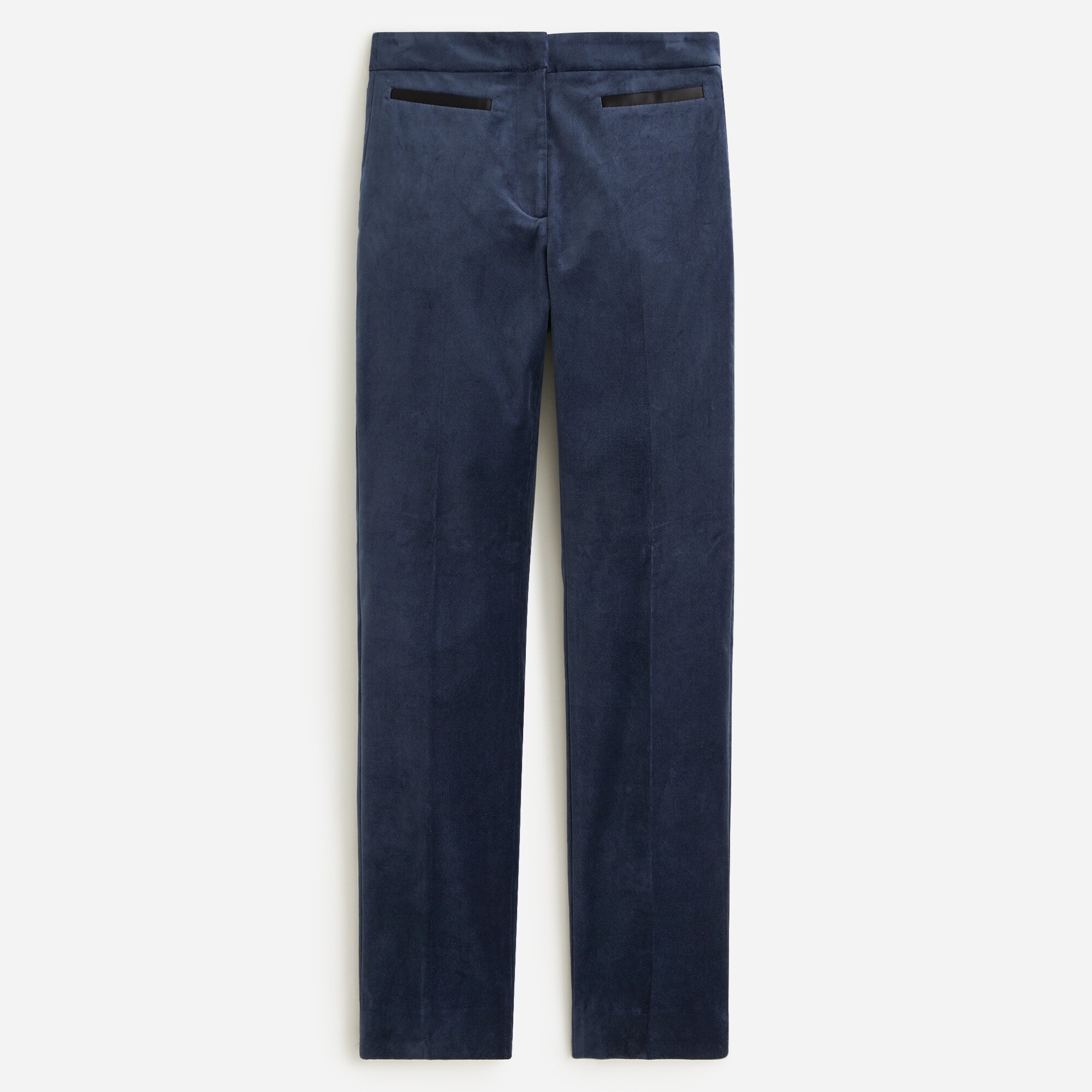 Marie Marot X J.Crew Kate straight-leg pant in stretch velvet