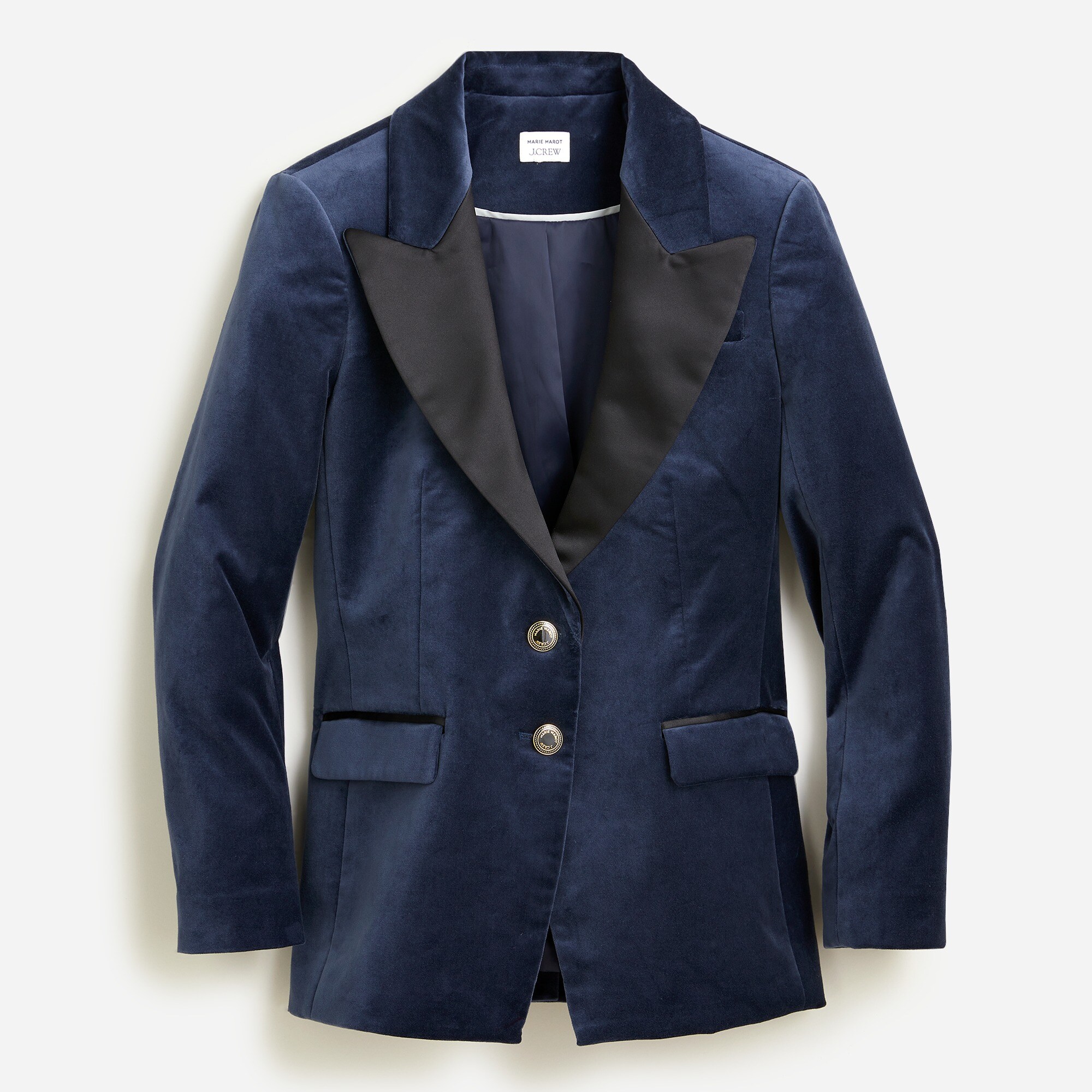 Marie Marot X J.Crew blazer in stretch velvet