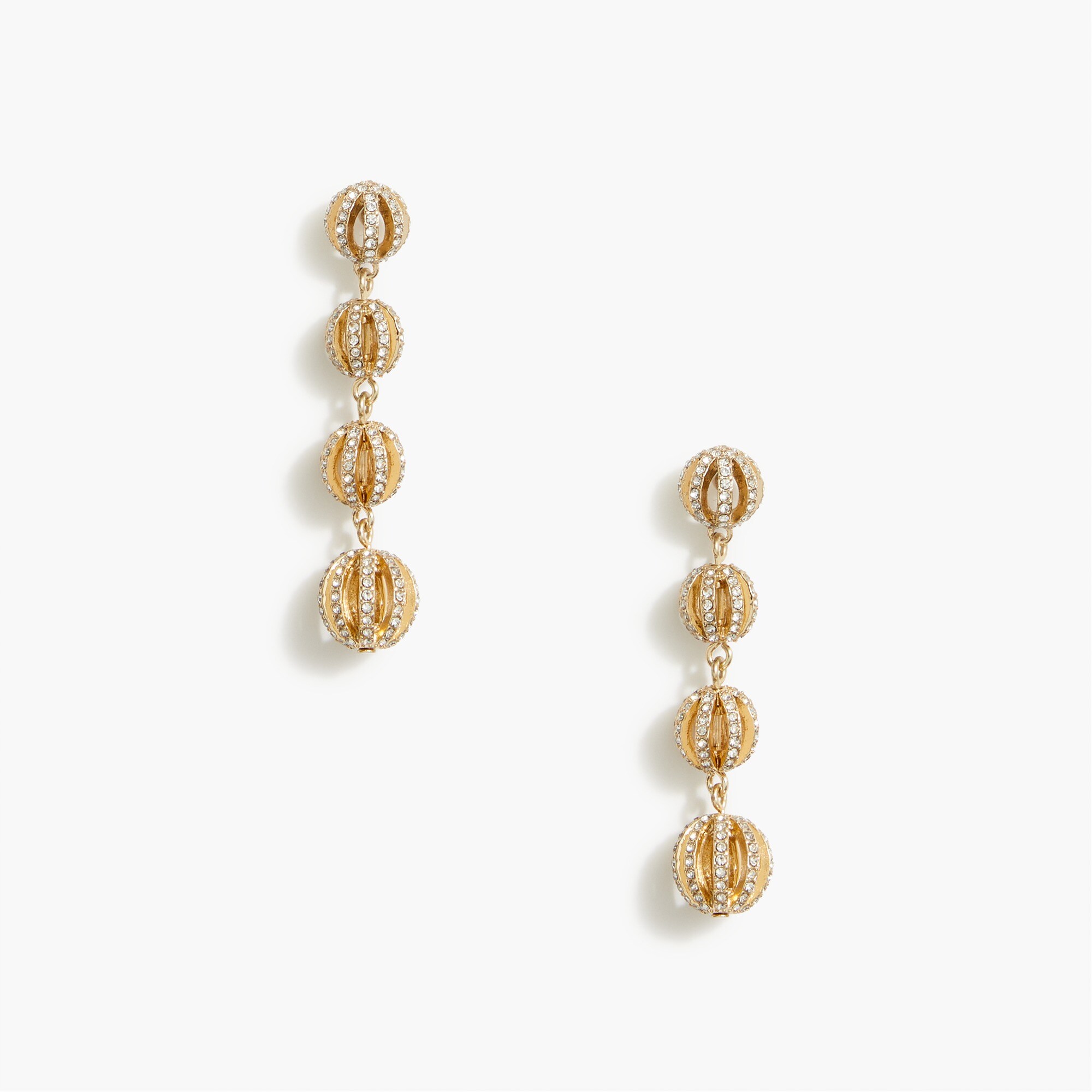 Crystal bauble drop earrings