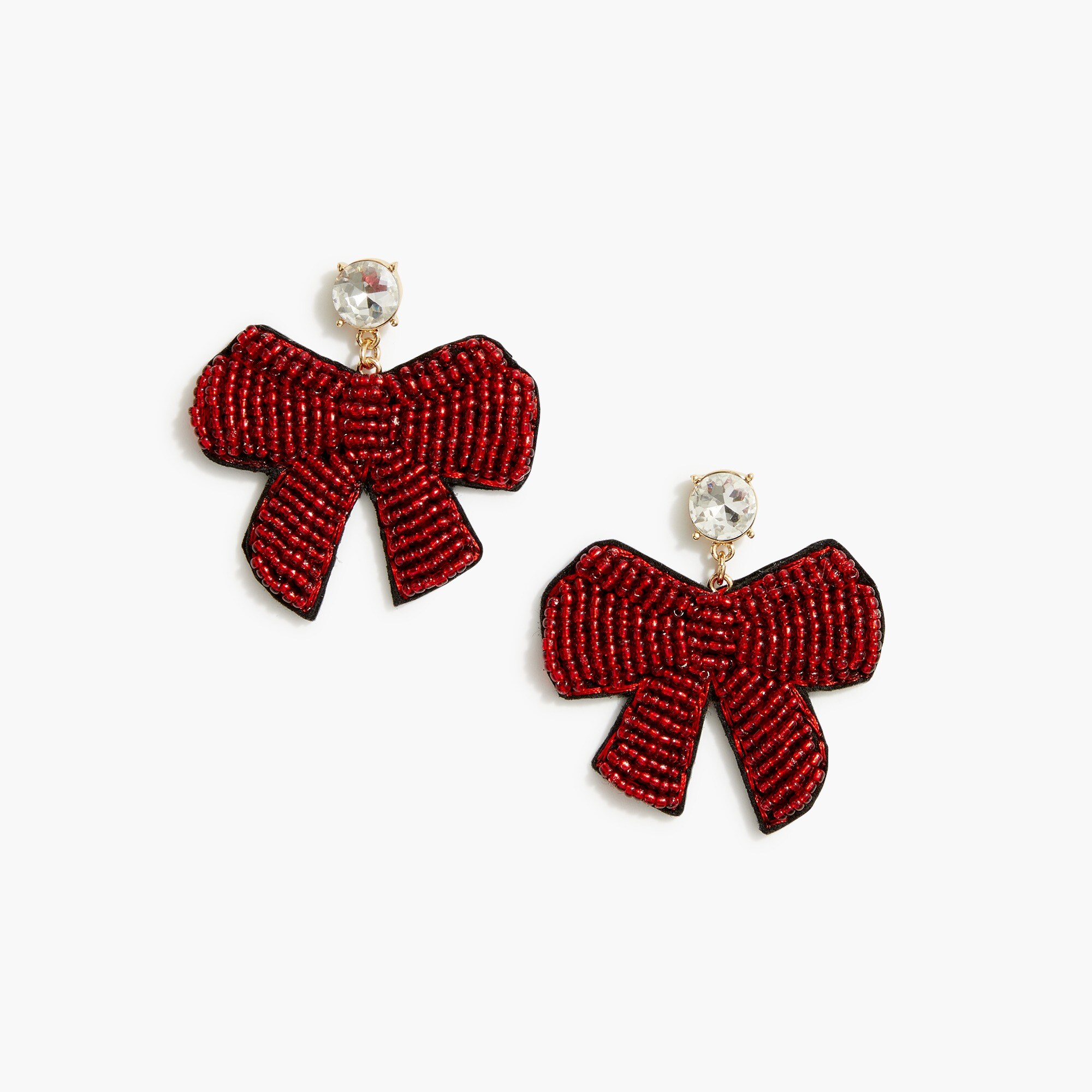 Beaded bow earrings