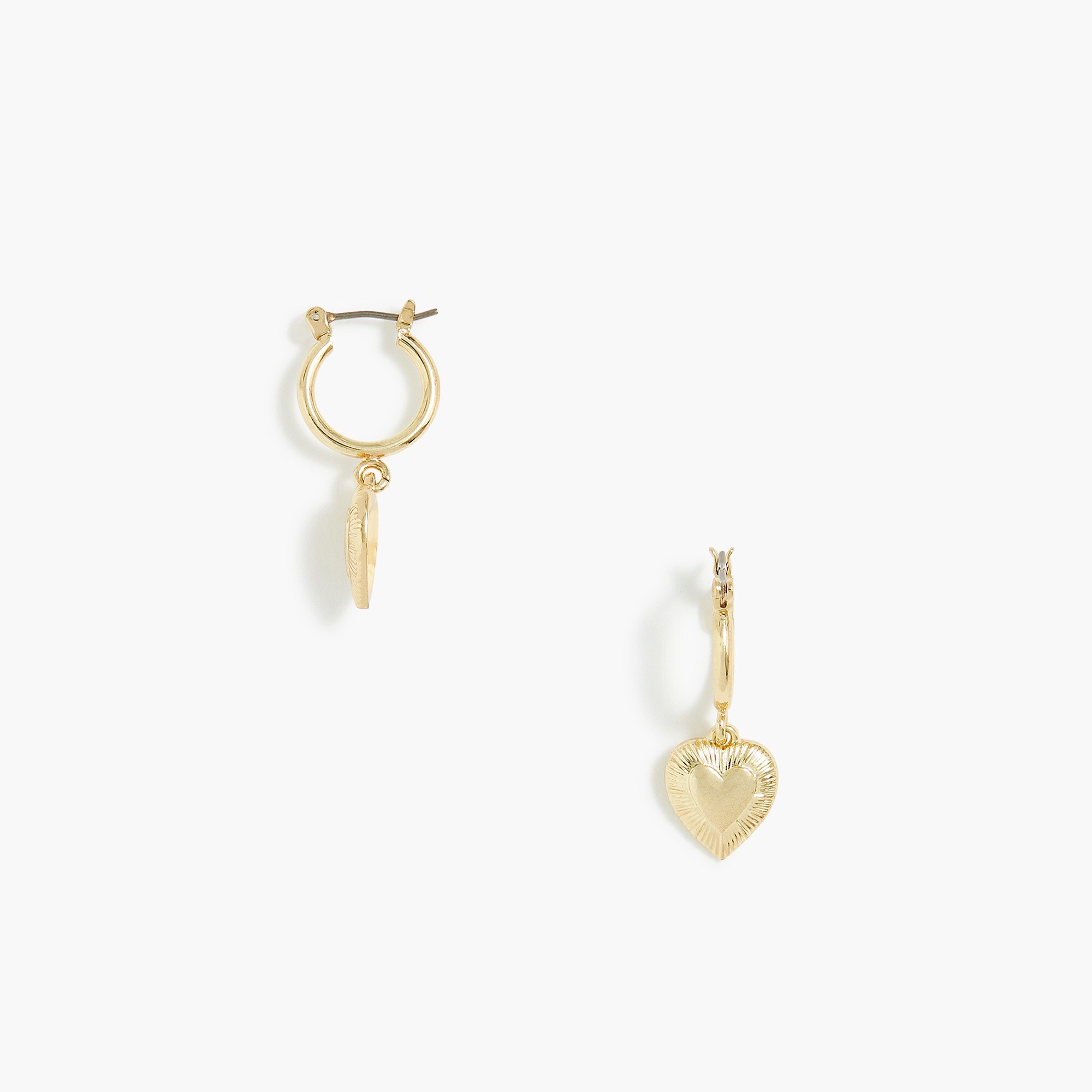 Gold heart earrings
