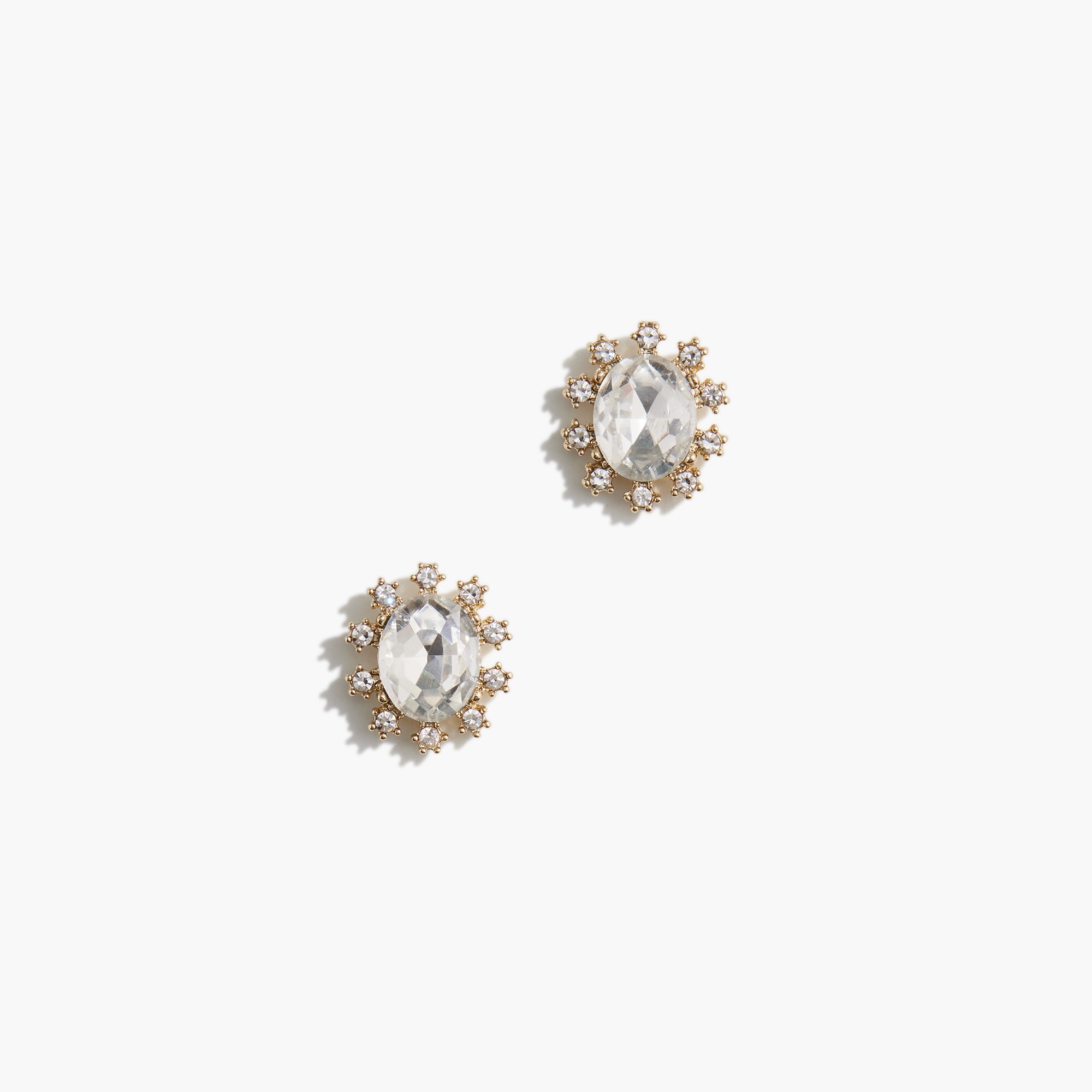  Oval gem earrings