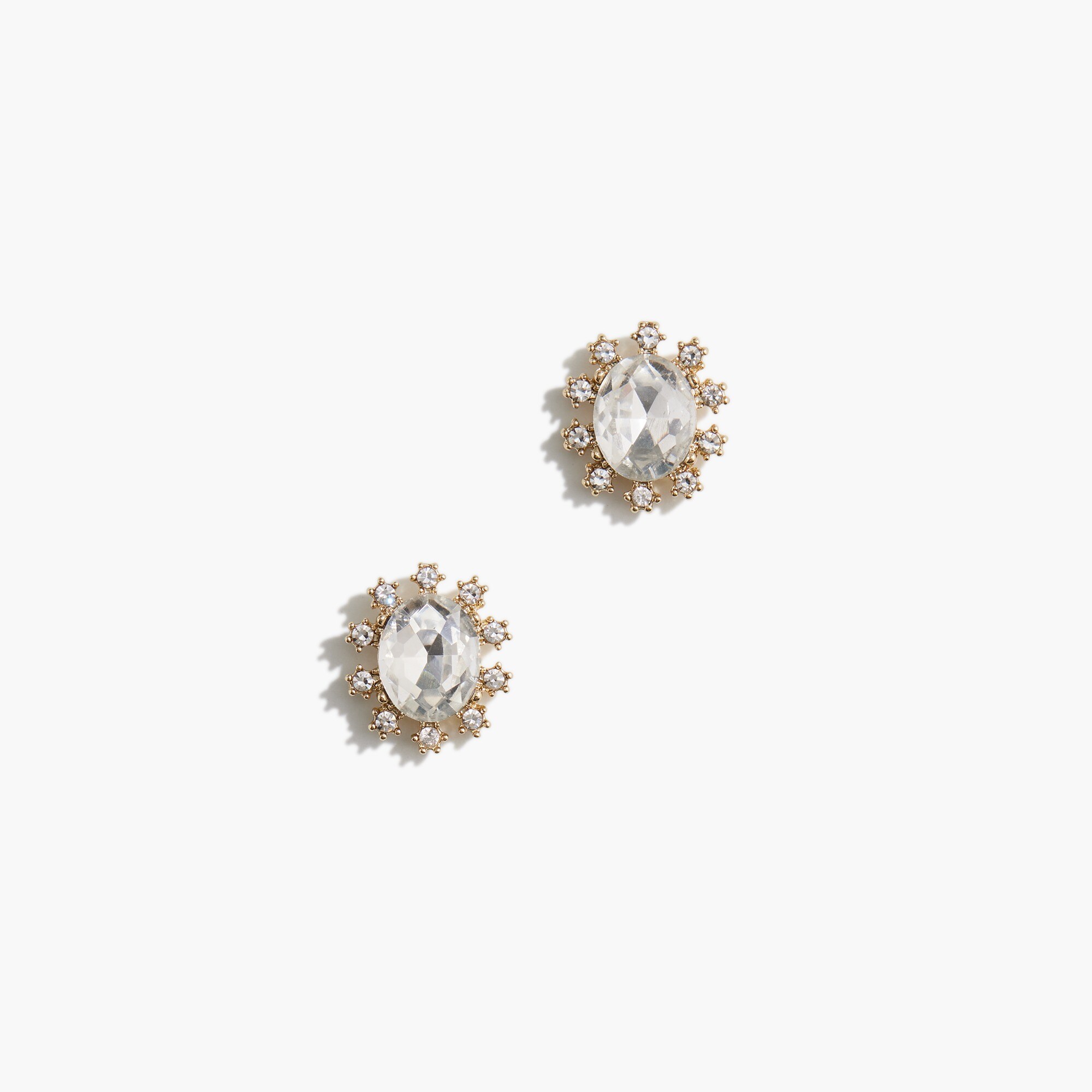 oval gem earrings for women