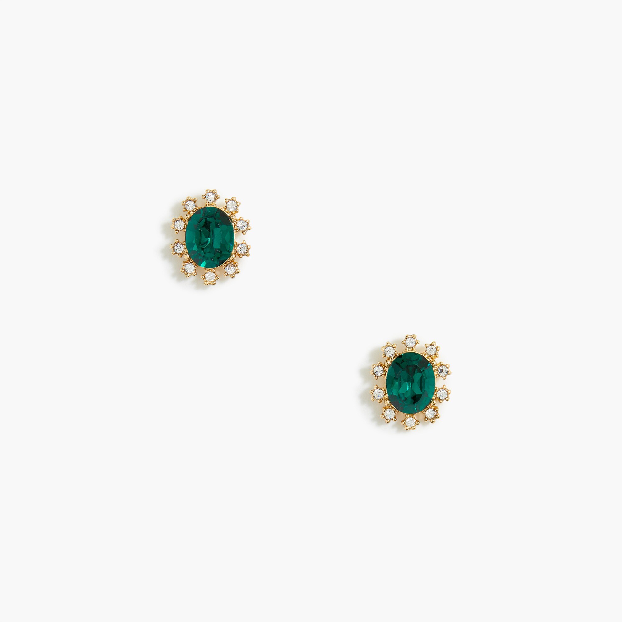  Oval gem earrings
