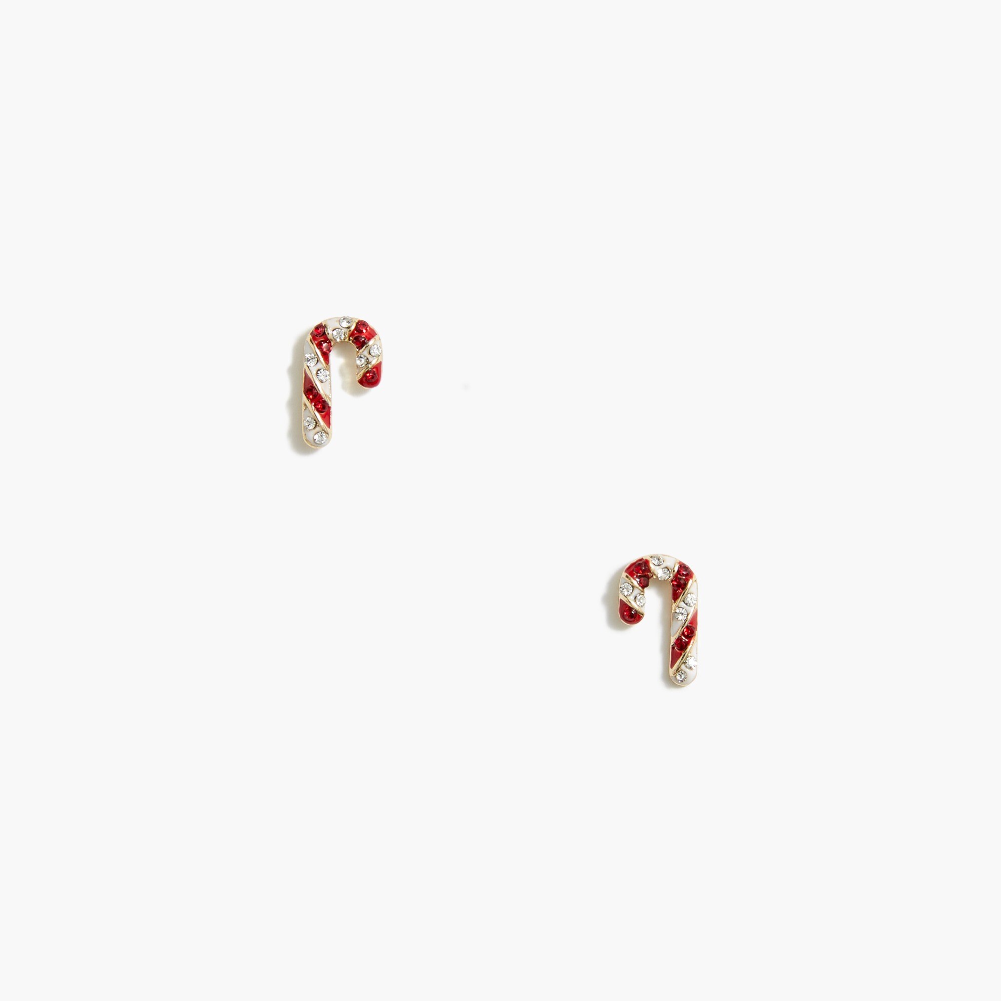 candy cane stud earrings for women