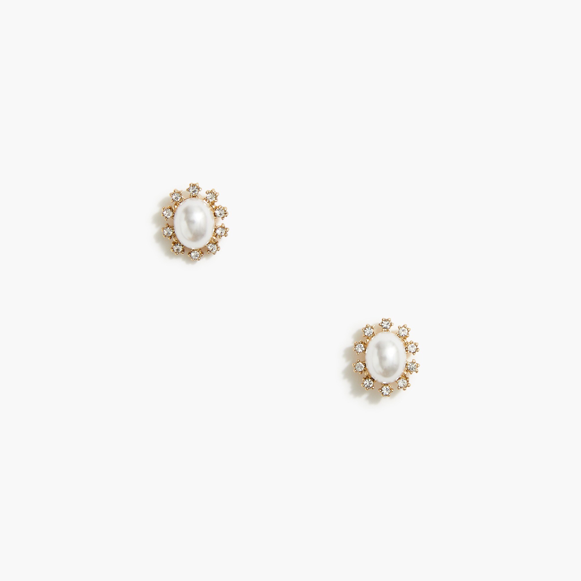 crystal and pearl stud earrings for women