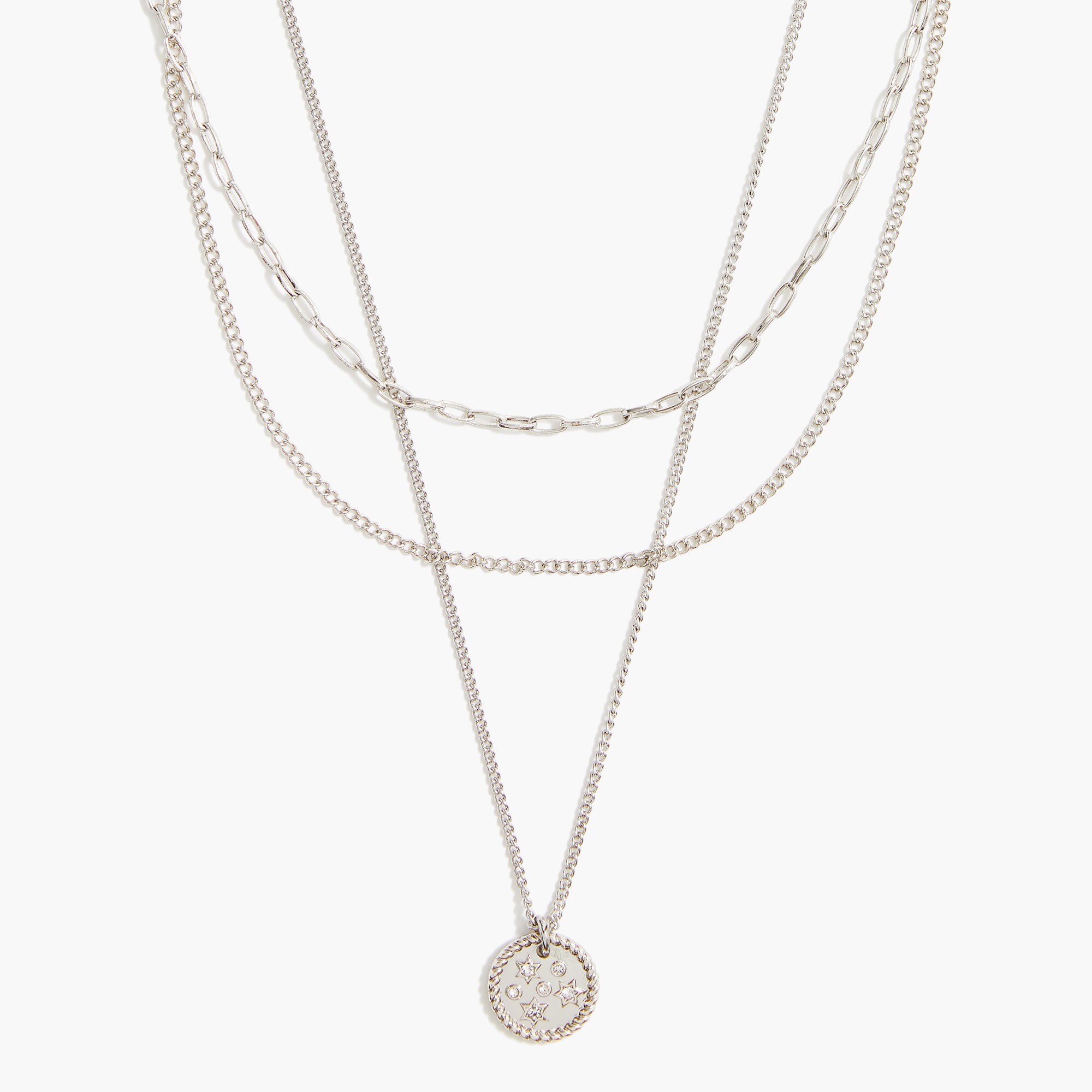Gold coin layering necklace