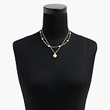 Gold and pearls layering necklace