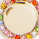Rainbow gem layering necklace GOLD factory: rainbow gem layering necklace for women