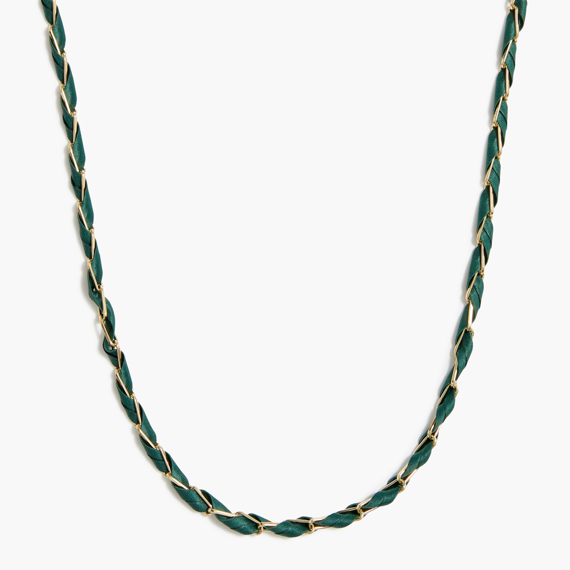 Ribbon-wrapped necklace