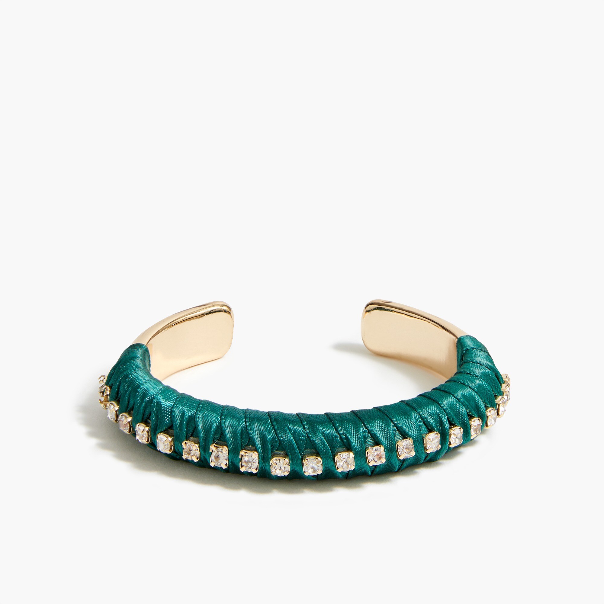 Ribbon-wrapped cuff bracelet