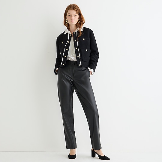J.Crew Kate straight-leg pant in faux leather