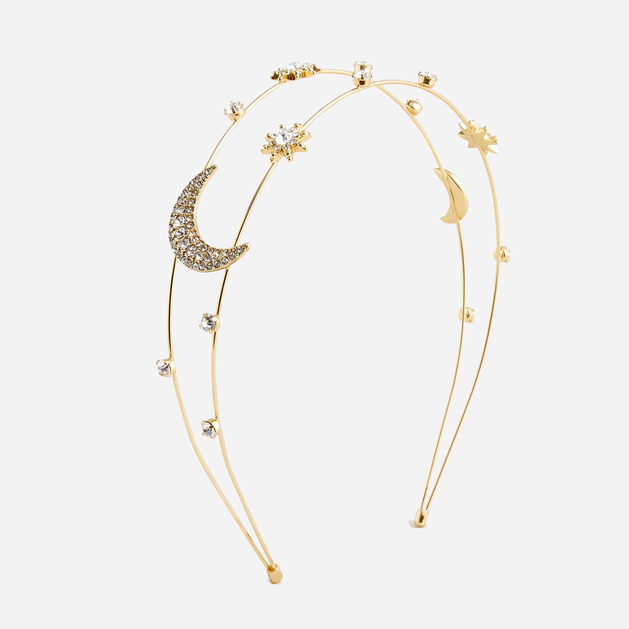 J Crew Silver and Crystal Studded Celestial Headband New! Czarina Headband -- Crystal – Jennifer Behr LLC main image 4